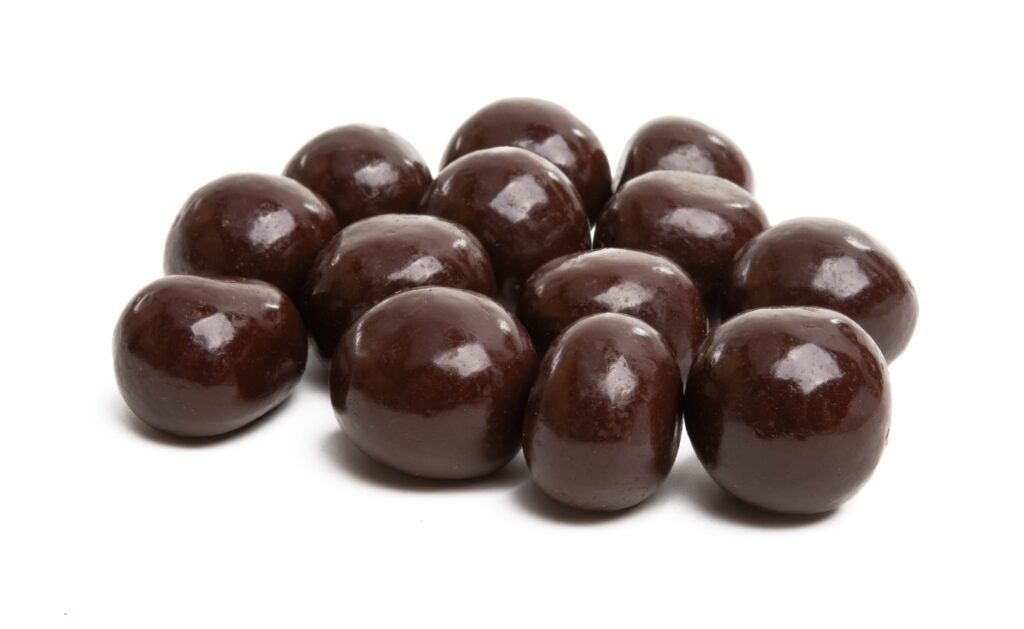 chocolate nuts isolated