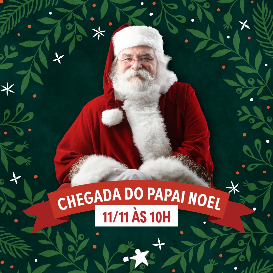 cartão de natal ho ho ho com papai noel, em roupas tradicionais e